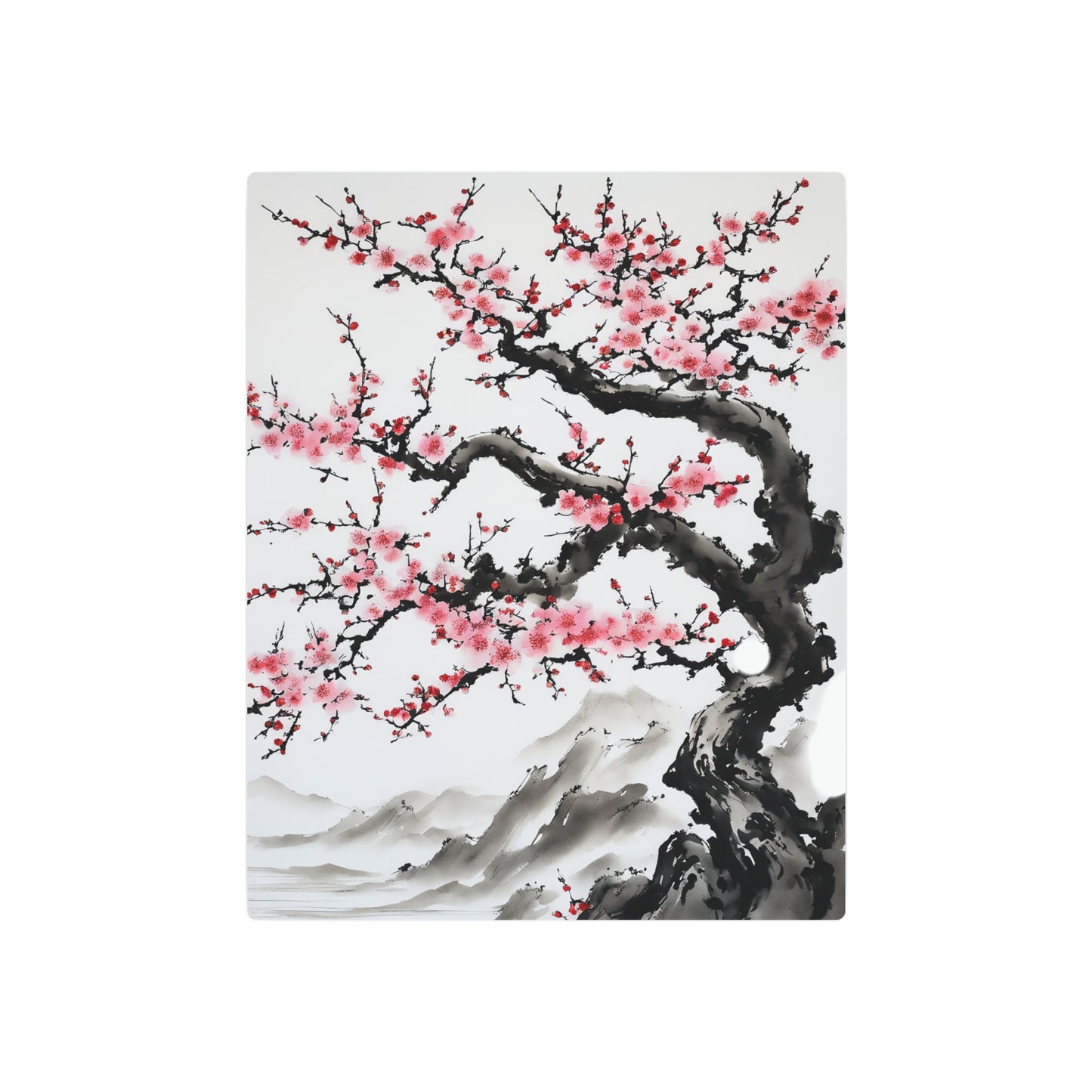 Sumi-e Art - Bodhi Tree 🇺🇸 US Shipping - Traditional Japanese Art on Metal Poster