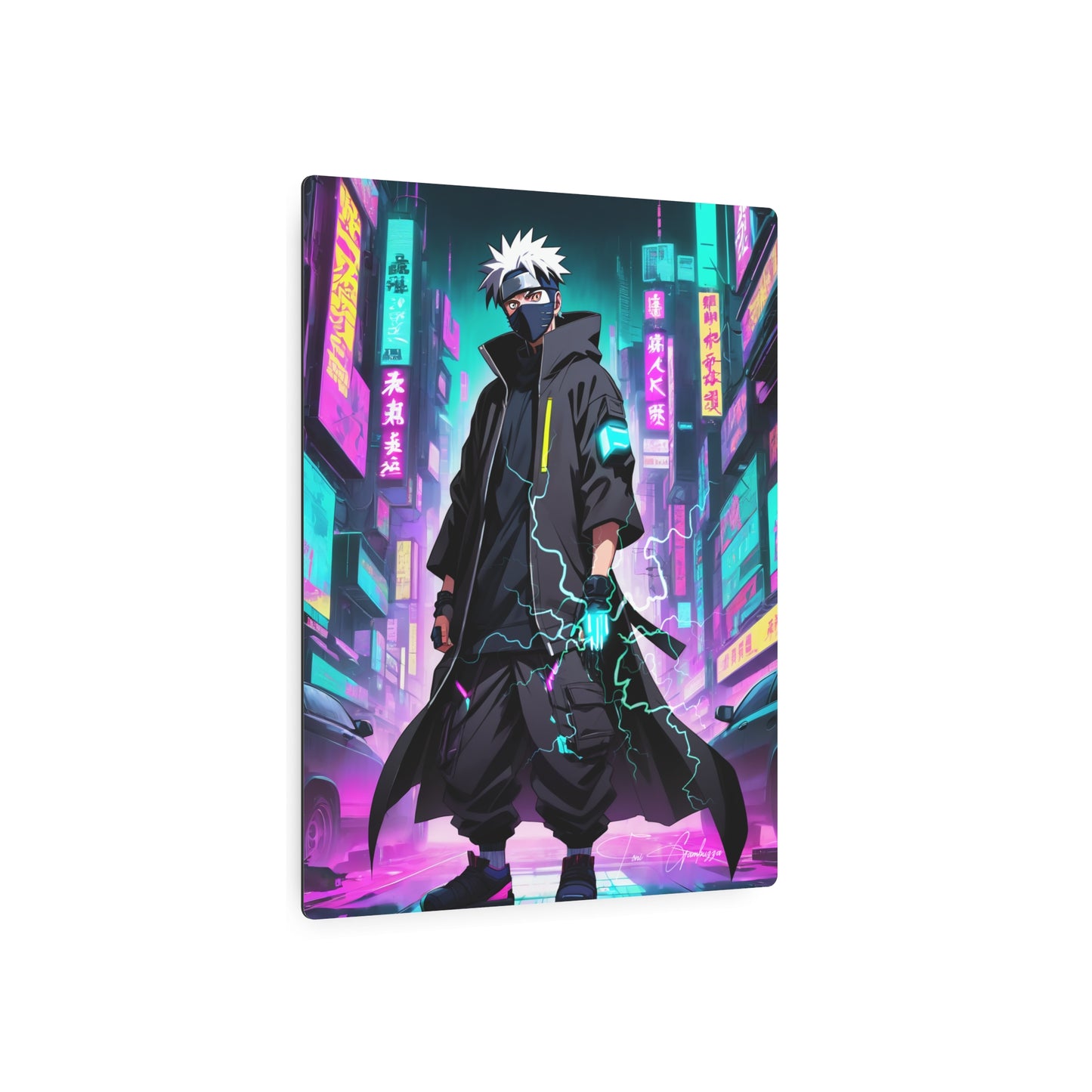 Cyberpunk Kakashi 🇺🇸 US Shipping - Anime Art on Metal Poster