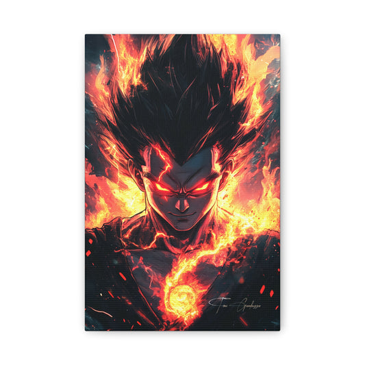 Anime Art • Vegeta Burn • Anime Art on high quality Canvas