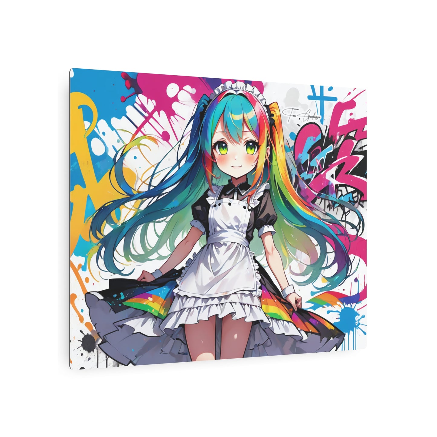 Manga Mural: Nanase 🇺🇸 US Shipping - Anime Graffiti Art on Metal Poster