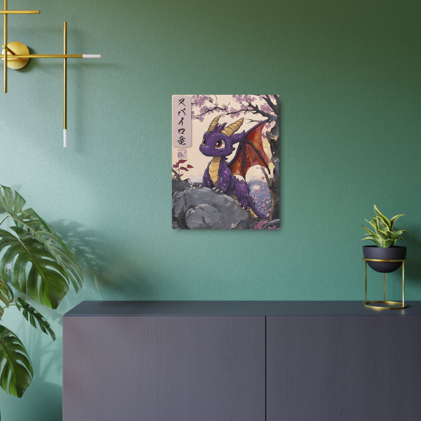 Ukiyo-e Art - Spyro the Dragon 🇺🇸 US Shipping - Traditional Japanese Art on Metal Poster