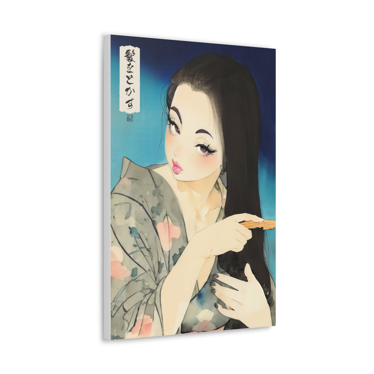 Ukiyo-e Art  - Combing Hair • Traditional Japanese Art on high quality Canvas