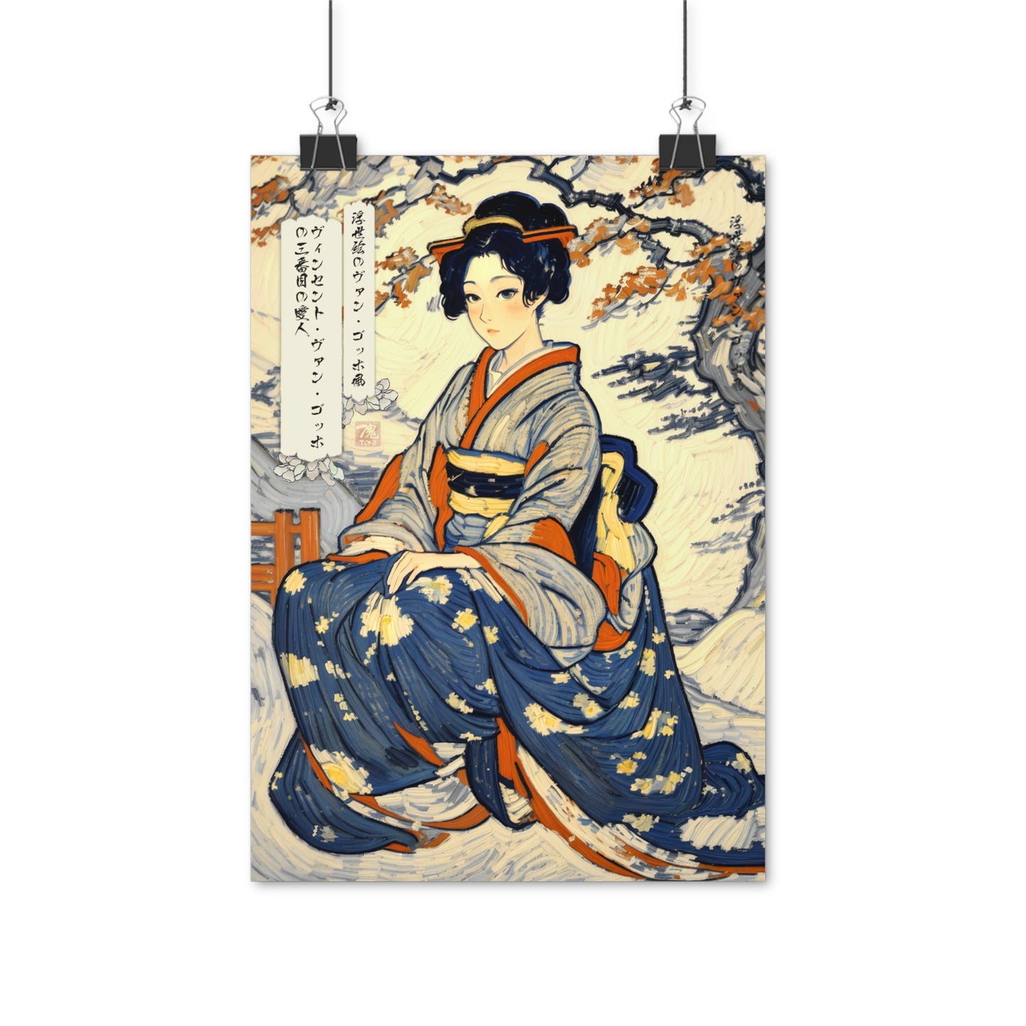 Ukiyo-e Art - Vincent van Gogh's third mistress • Traditional Japanese Art on high quality poster