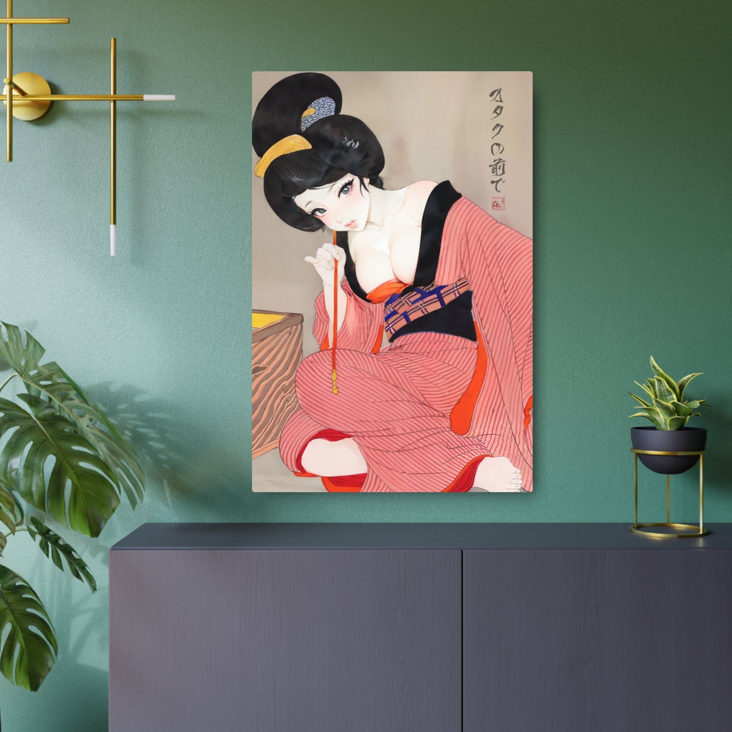 Ukiyo-e Art - Before the otaku 🇺🇸 US Shipping - Traditional Japanese Art on Metal Poster