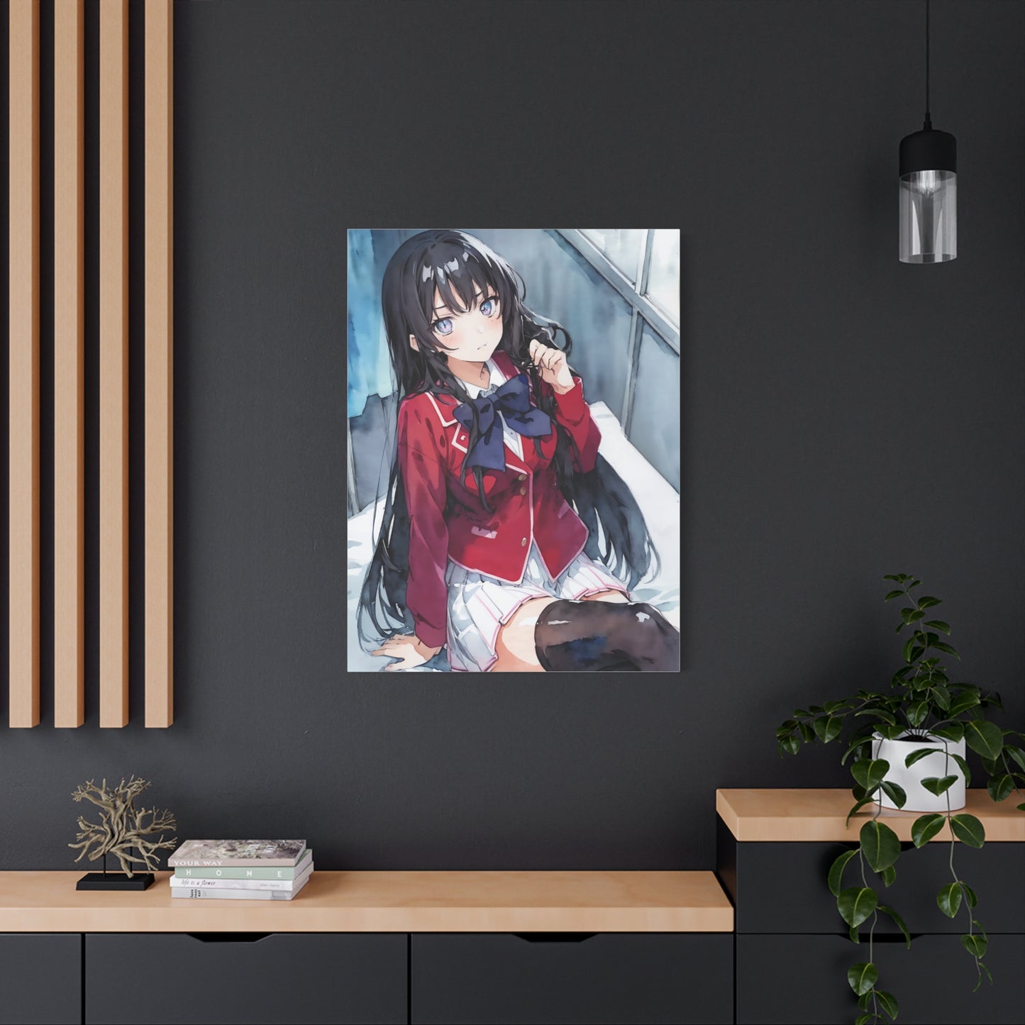 Suzune - Watercolor Anime Art on high quality Canvas