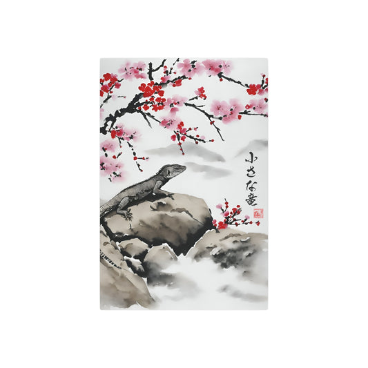 Sumi-e Art - The little dragon 🇺🇸 US Shipping - Traditional Japanese Art on Metal Poster