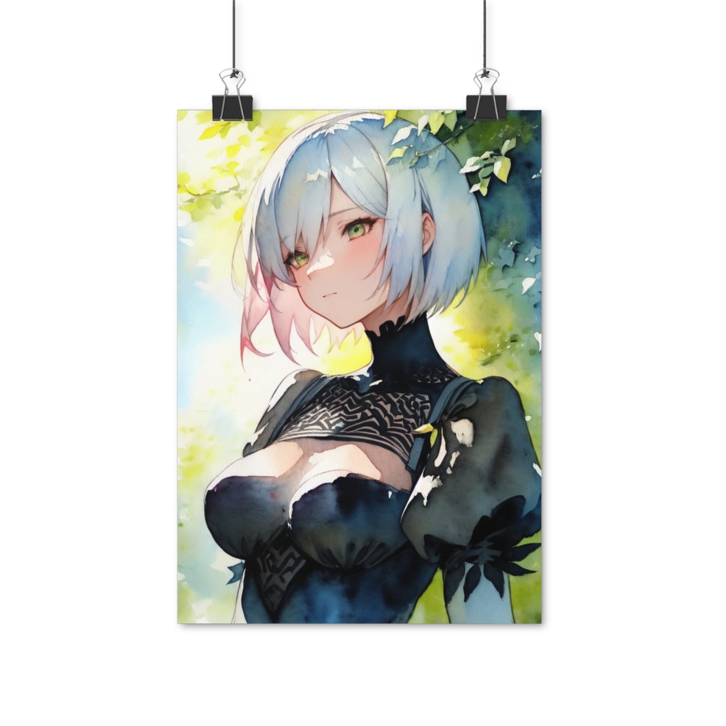 The android - Watercolor Anime Art on high quality poster