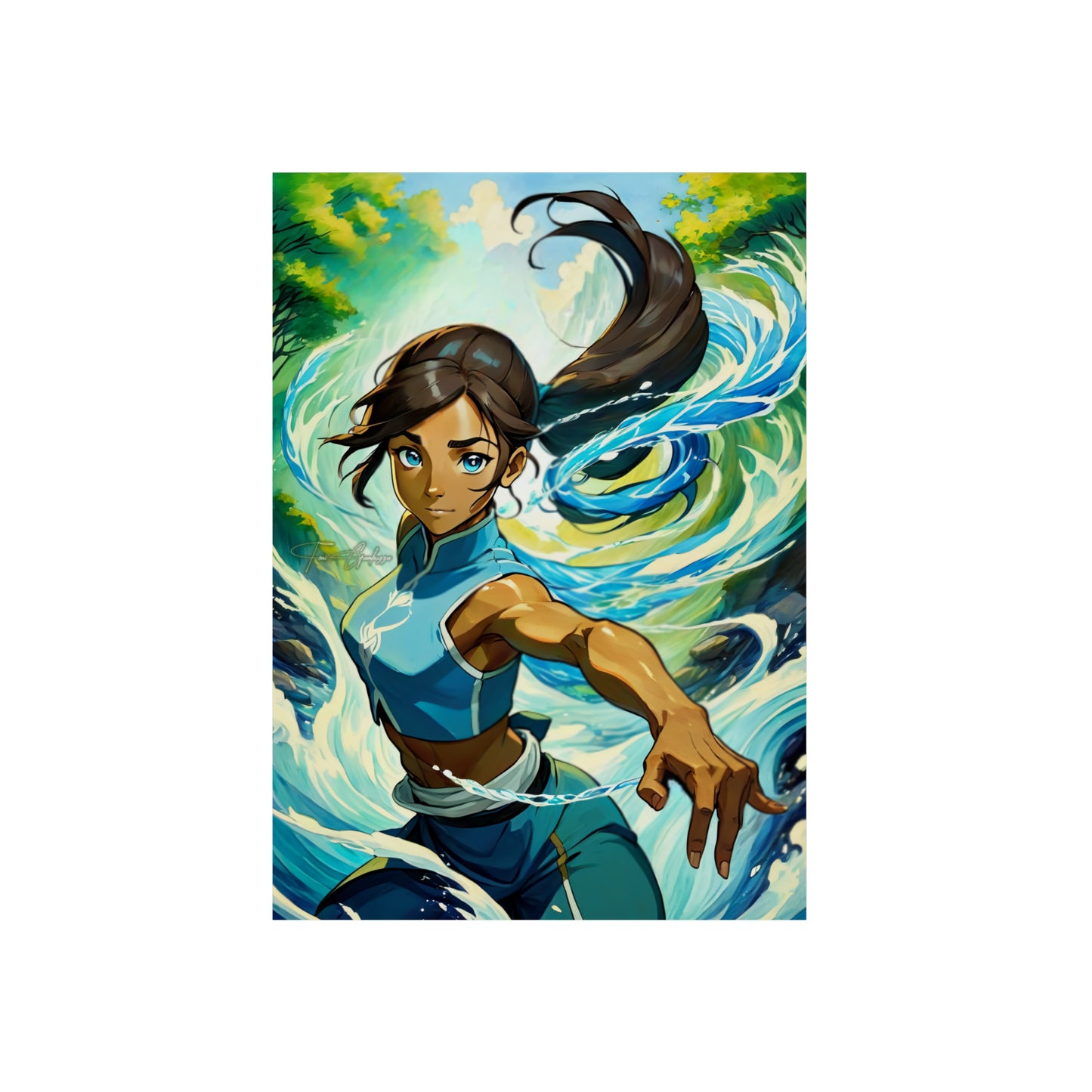 Avatar Korra 🇩🇪 GER Shipping - Anime Art on Metal Poster