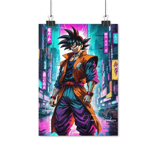 Cyberpunk Saiyan - Anime Art on high quality poster