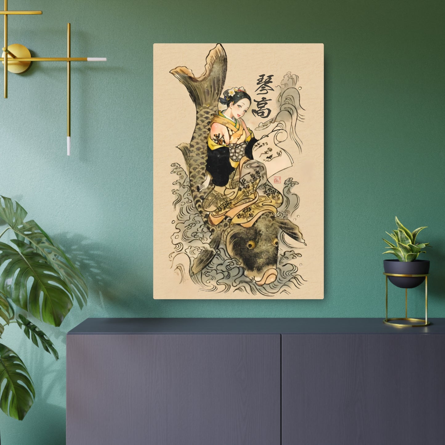 Ukiyo-e Art - Immortal Kinkö 🇺🇸 US Shipping - Traditional Japanese Art on Metal Poster