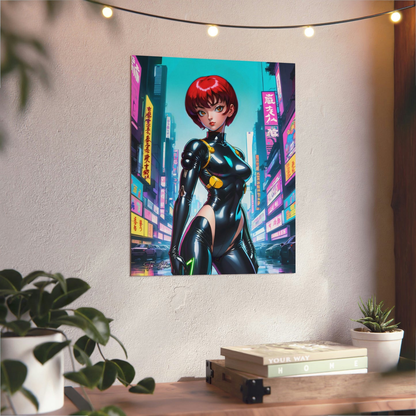 Cyberpunk Ranma Chan 🇩🇪 GER Shipping - Anime Art on Metal Poster