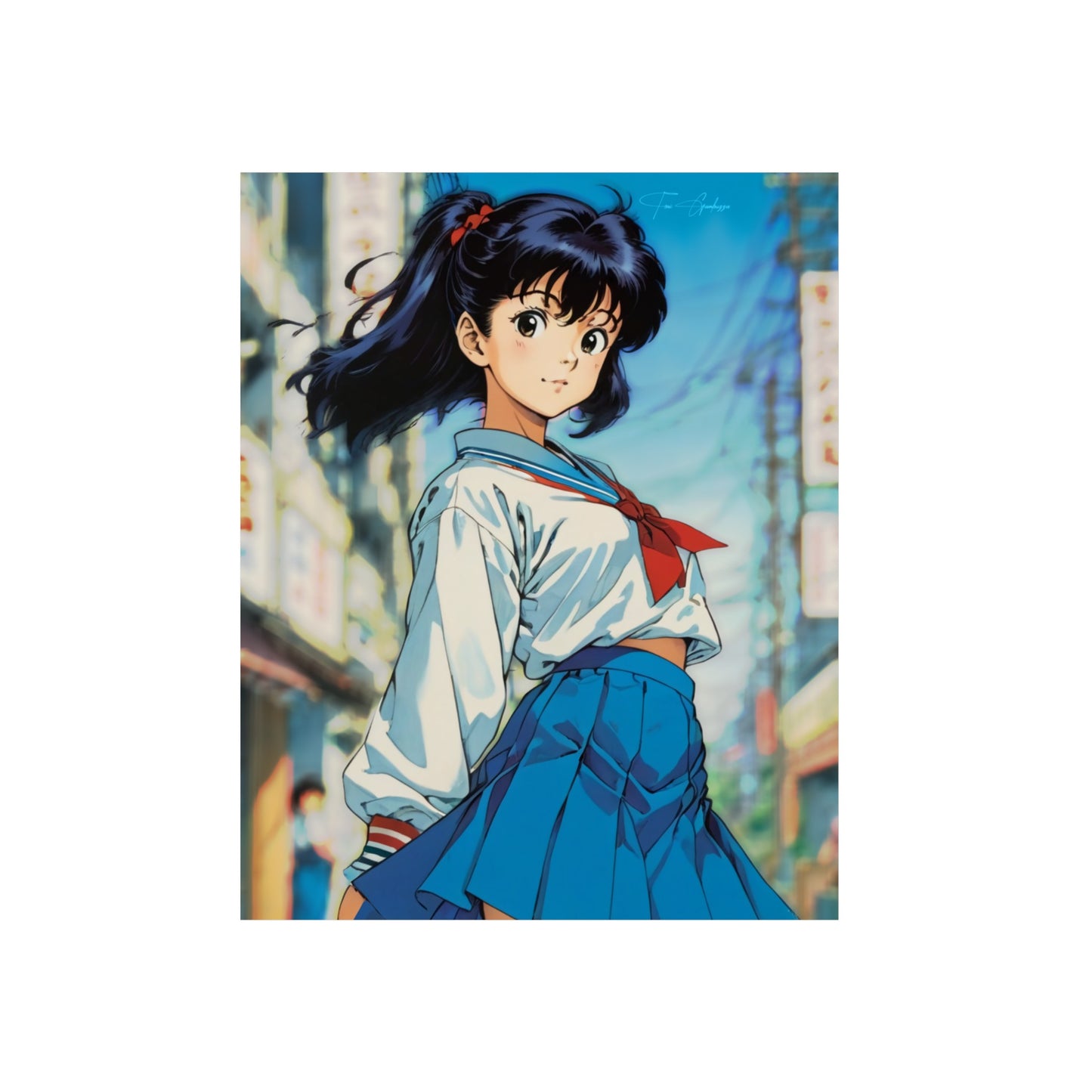 City Pop Collection - Sayori from the docks 🇩🇪 GER Shipping - Anime Art on Metal Poster