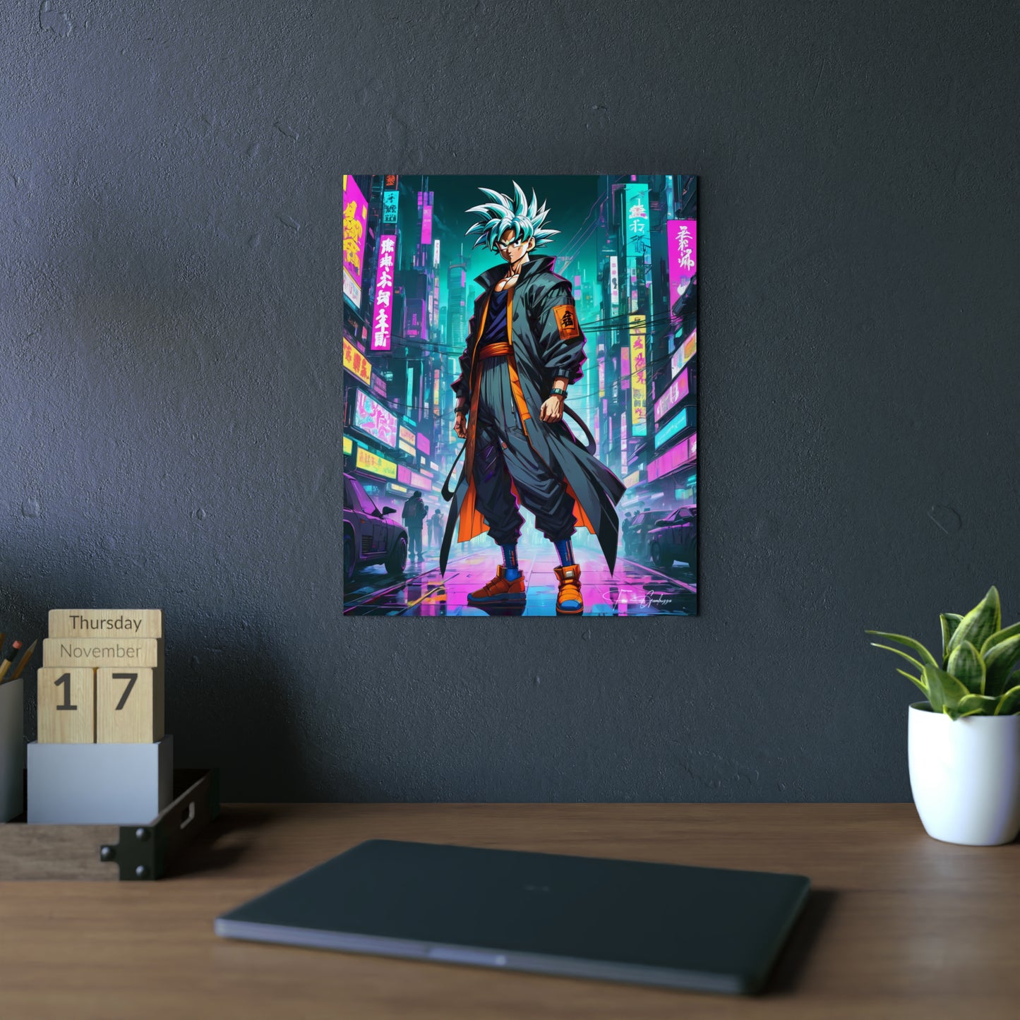 Cyberpunk Ultra Instinct 🇩🇪 GER Shipping - Anime Art on Metal Poster