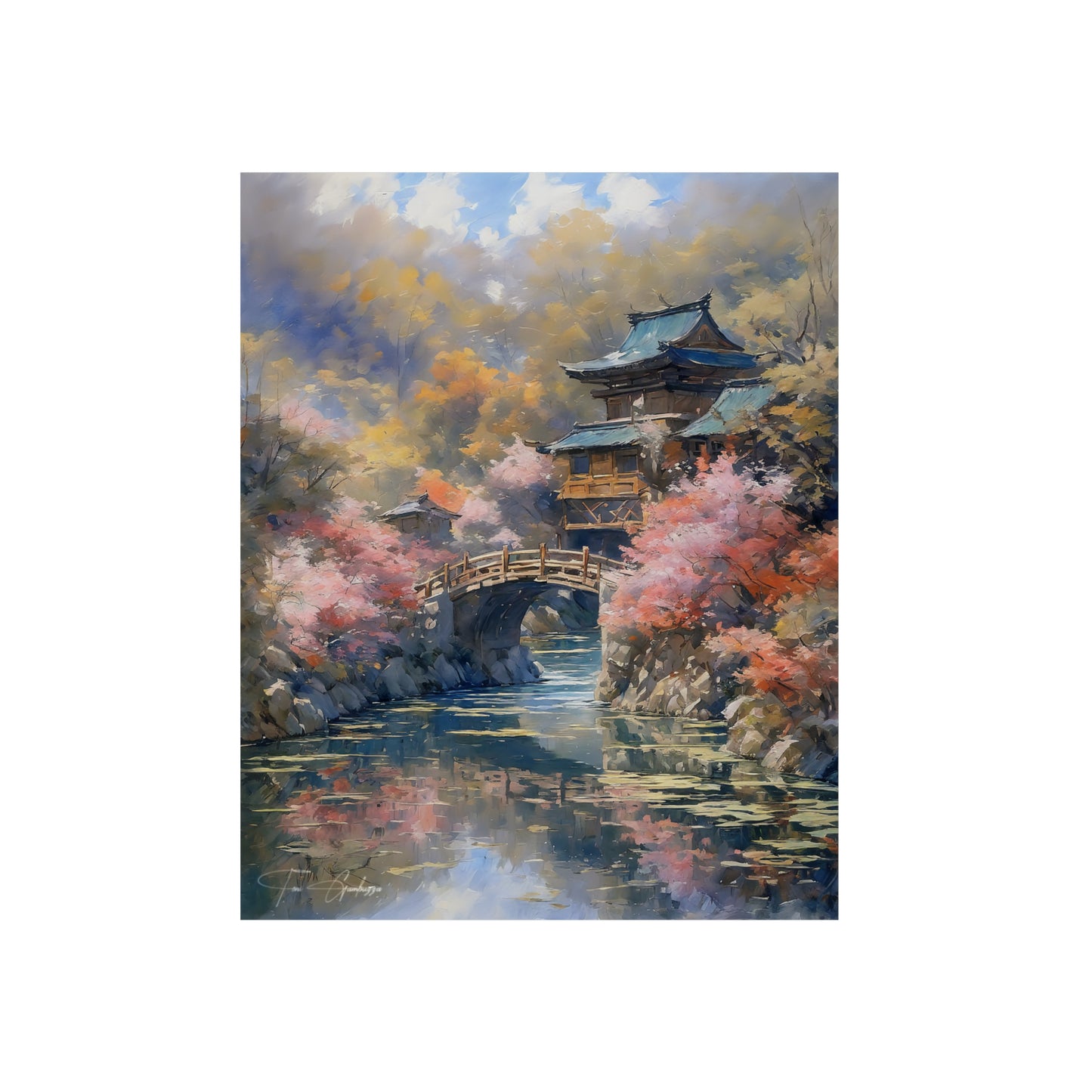 A Moment with Zen 🇩🇪 GER Shipping - Oil Painting on Metal Poster