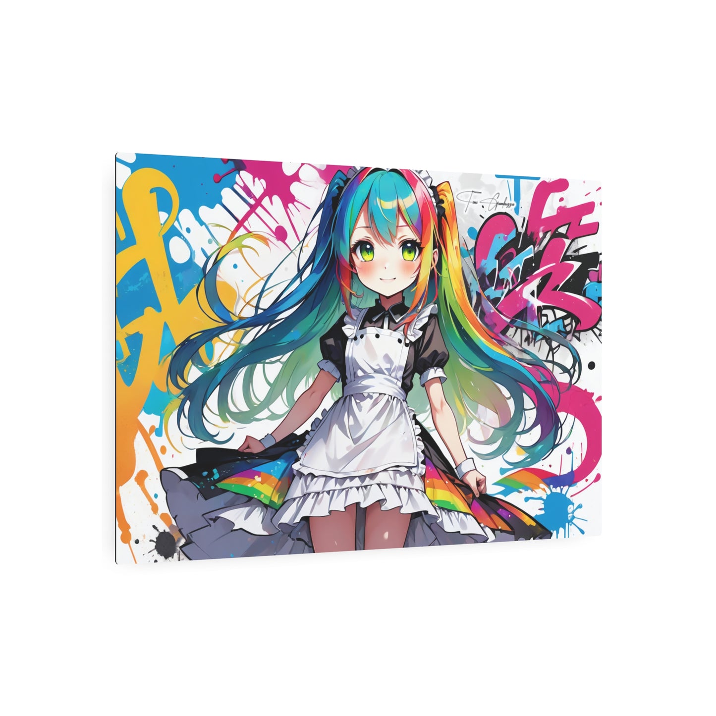 Manga Mural: Nanase 🇺🇸 US Shipping - Anime Graffiti Art on Metal Poster