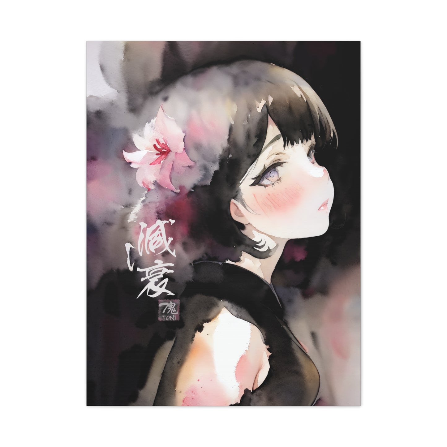 Decay - Watercolor Anime Art on high quality Canvas