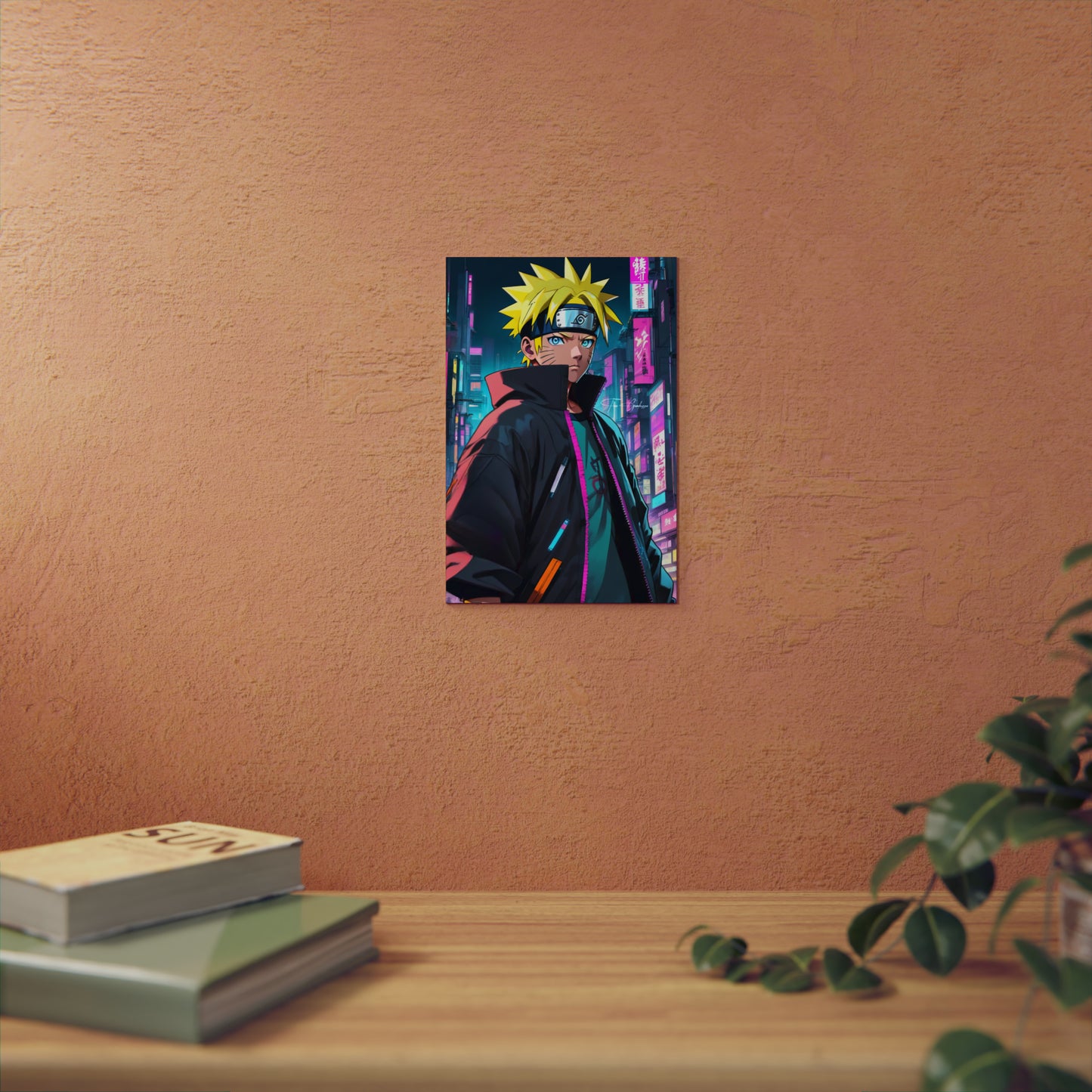 Cyberpunk Naruto 🇩🇪 GER Shipping - Anime Art on Metal Poster