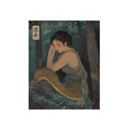 Ukiyo-e Art - Nure-Onna 🇩🇪 GER Shipping - Traditional Japanese Art on Metal Poster