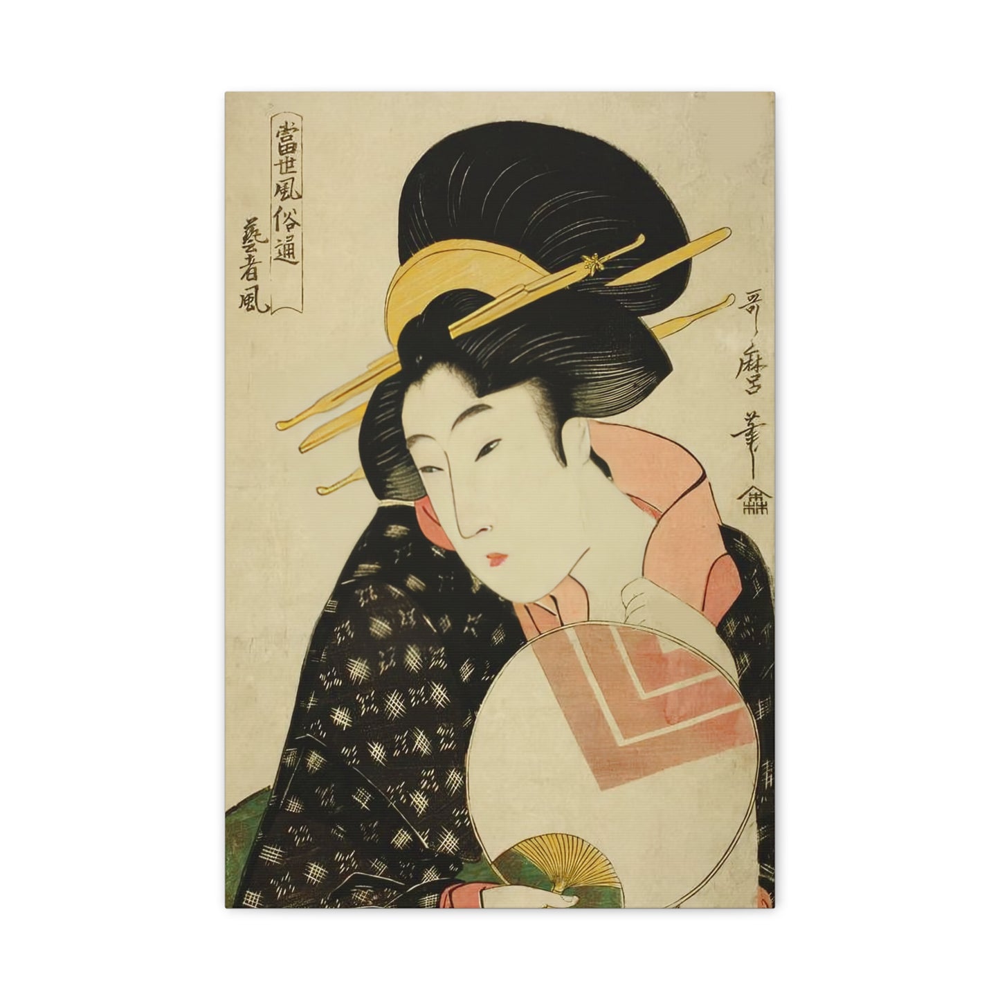 Ukiyo-e Art - Geisha Style - Kitagawa Utamaro • Traditional Japanese Art on high quality Canvas