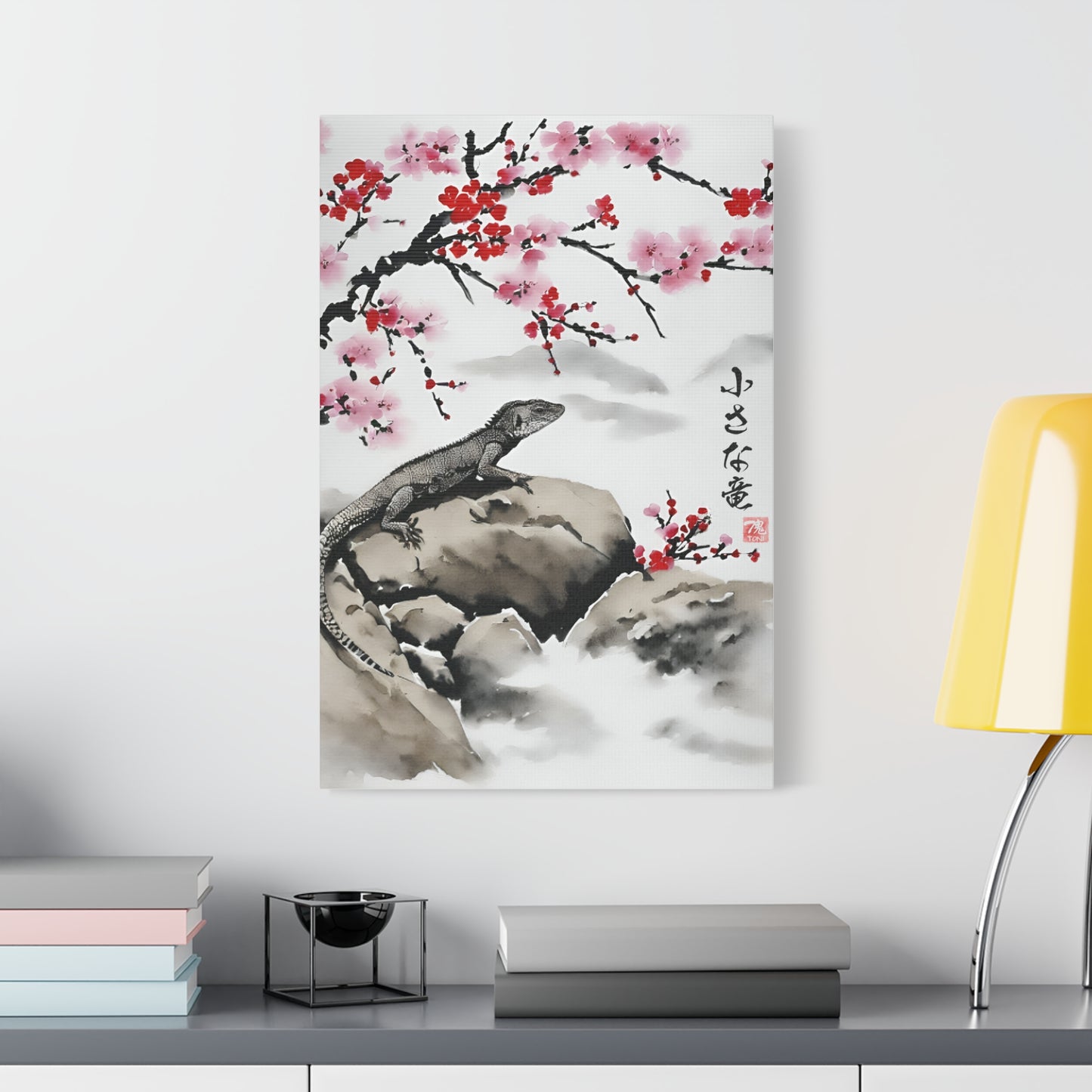 Sumi-e Art  - The little dragon • Traditional Japanese Art on high quality Canvas