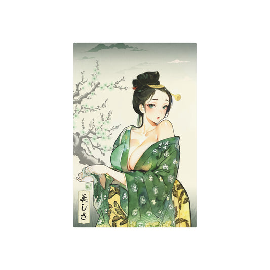 Ukiyo-e Art - Beauty 🇺🇸 US Shipping - Traditional Japanese Art on Metal Poster