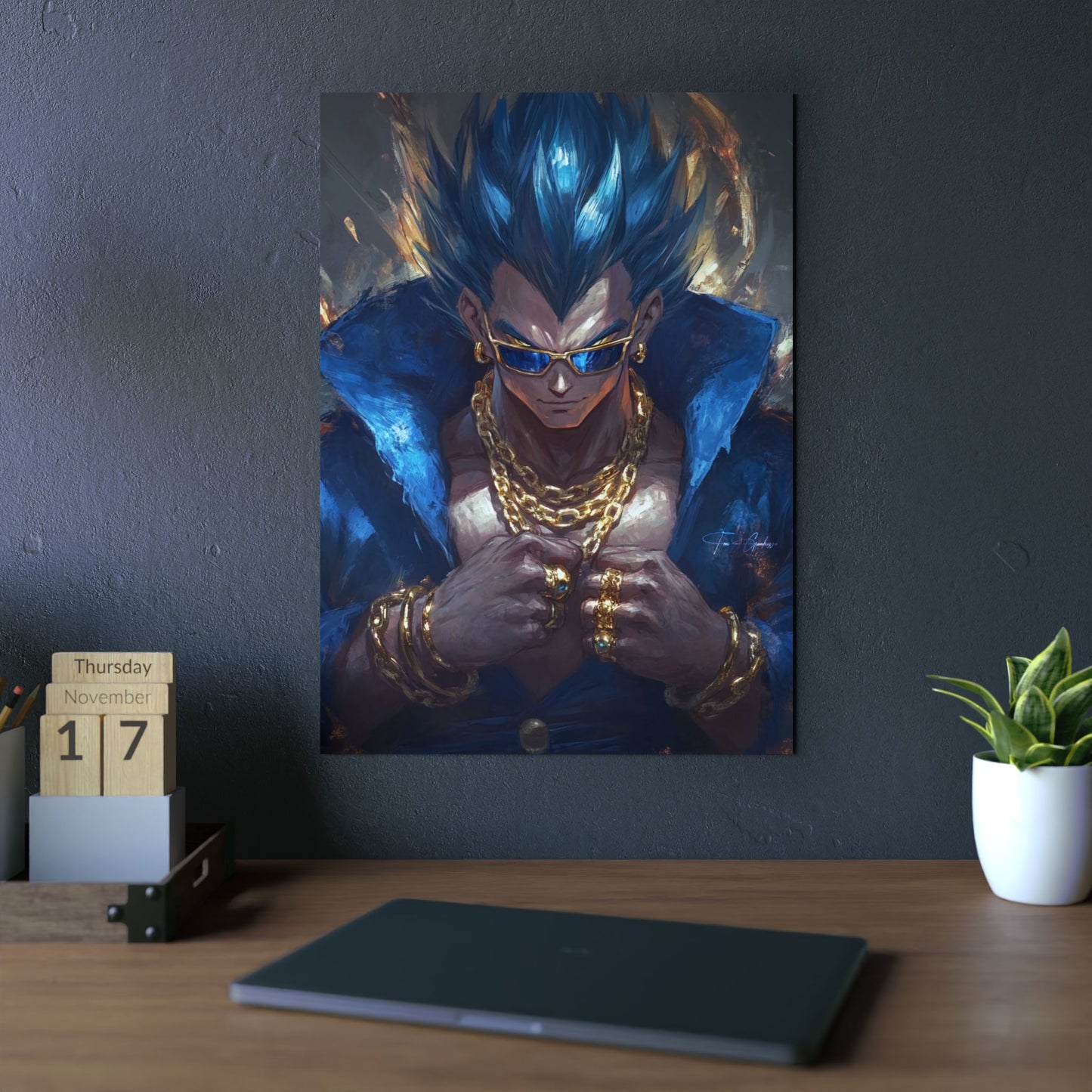 Anime Art - G Vegeta  🇩🇪 GER Shipping - Anime Art on Metal Poster