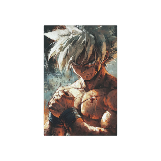 Anime Art - Goku after Battle 🇺🇸 US Shipping - Anime Art on Metal Poster