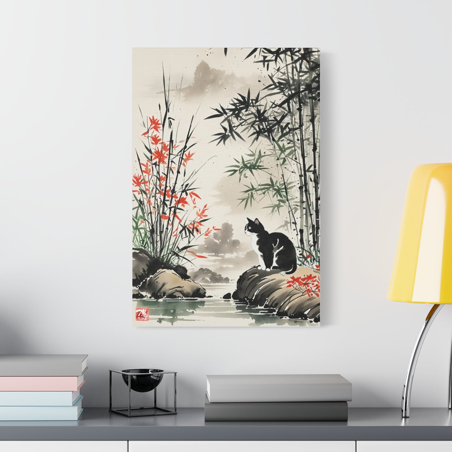 Sumi-e Art - Amidu • Traditional Japanese Art on high quality Canvas