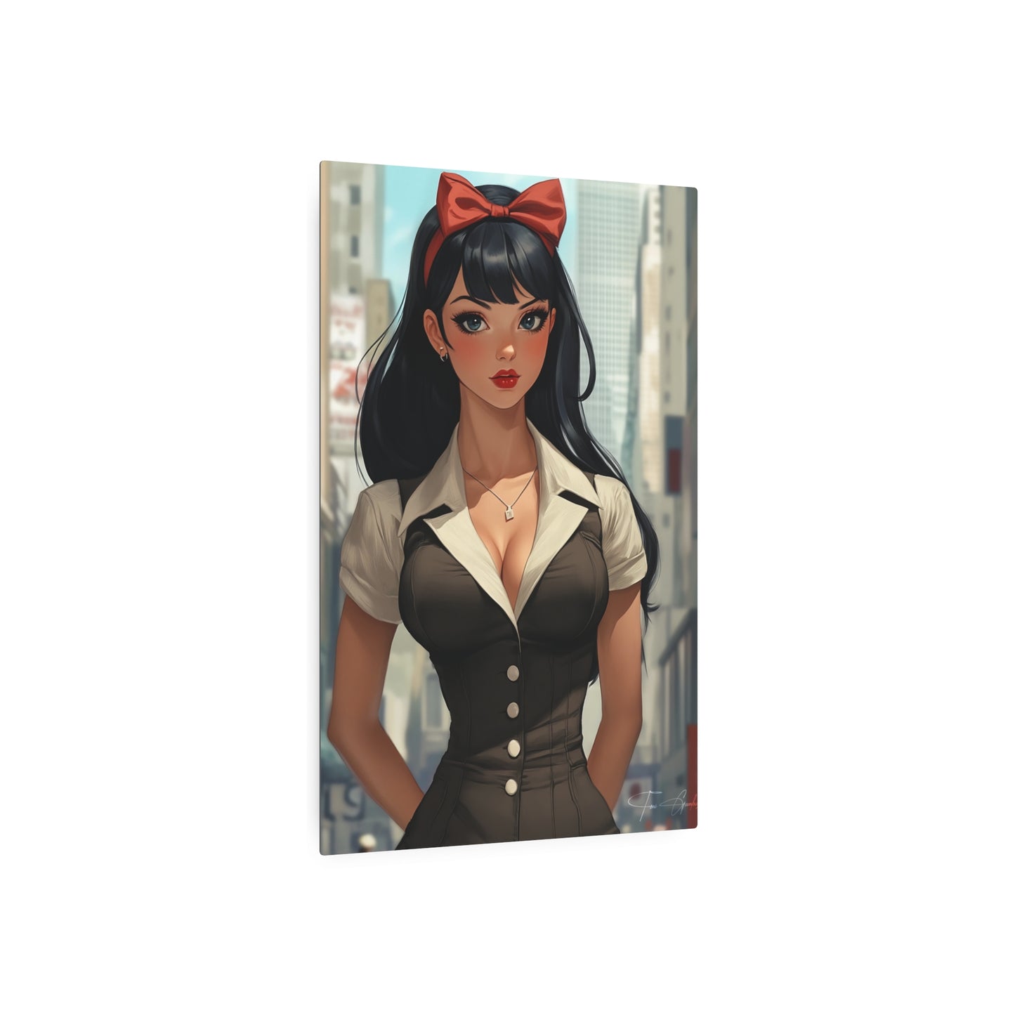 Anime Art - Pin Up 01 🇺🇸 US Shipping - Anime Art on Metal Poster