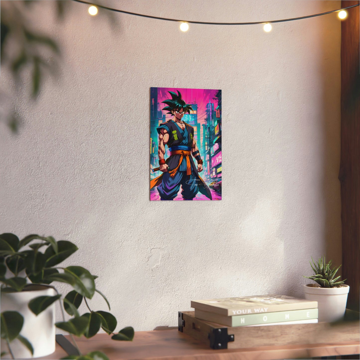 Cyberpunk Goku 🇩🇪 GER Shipping - Anime Art on Metal Poster