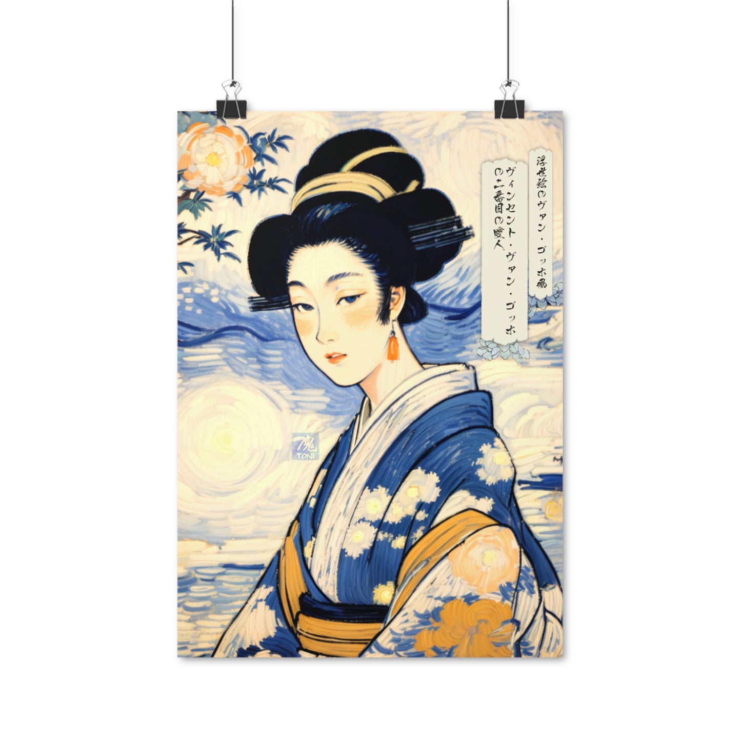 Ukiyo-e Art - Vincent van Gogh's second mistress • Traditional Japanese Art on high quality poster