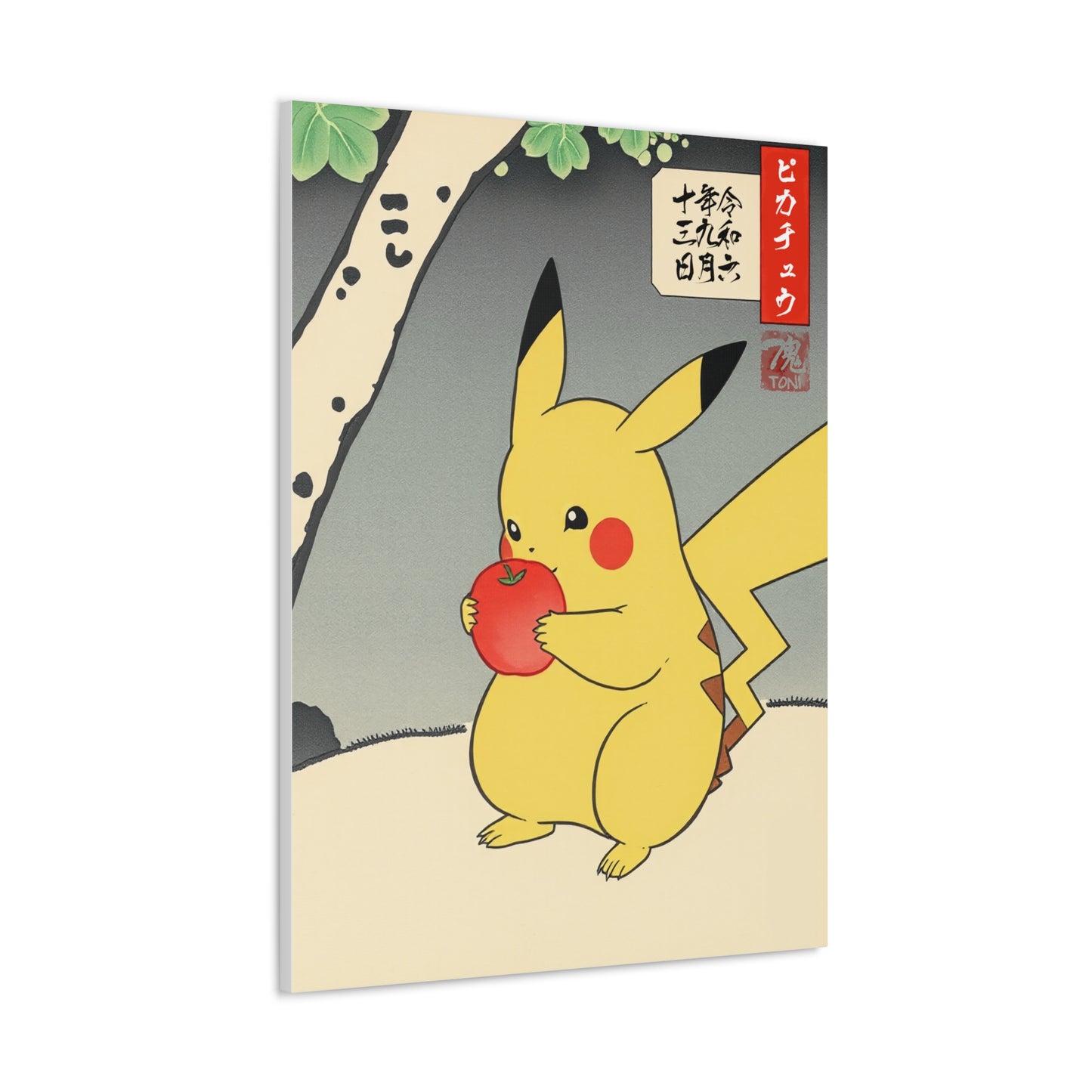 Ukiyo-e Art - Pikachū • Traditional Japanese Art on high quality Canvas