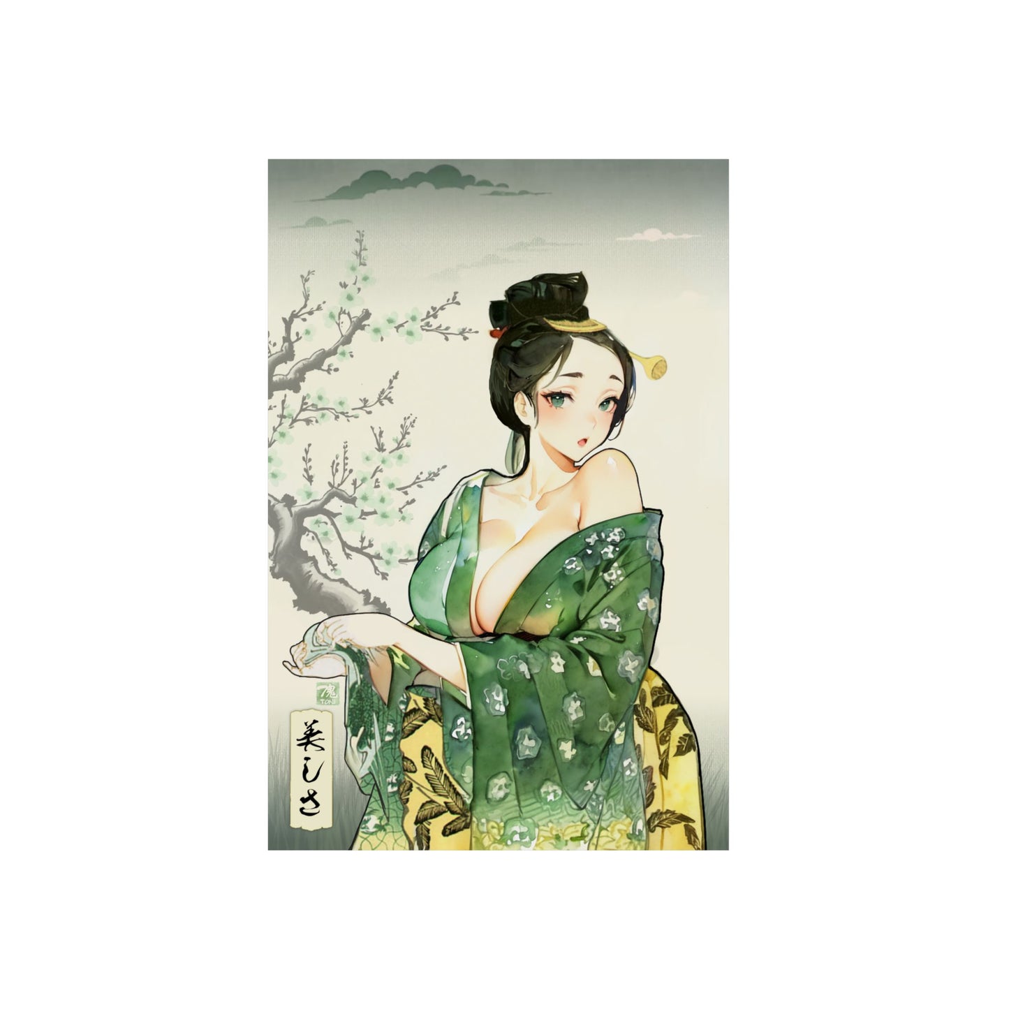 Ukiyo-e Art - Beauty 🇩🇪 GER Shipping - Traditional Japanese Art on Metal Poster