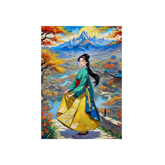 Hua Mulan 🇩🇪 GER Shipping - Anime Art on Metal Poster