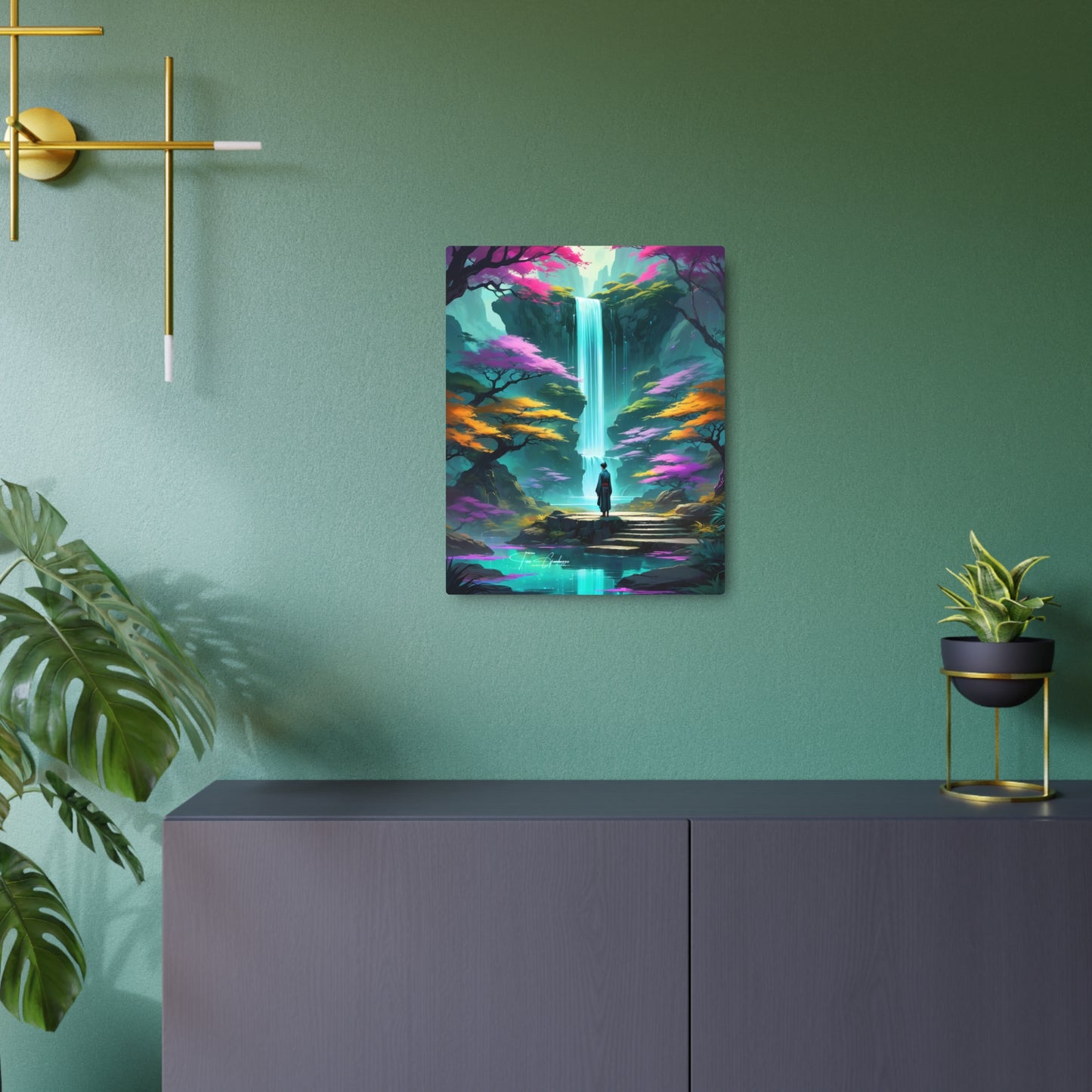 Zen Reflections: Flow 🇺🇸 US Shipping- Anime Art on Metal Poster