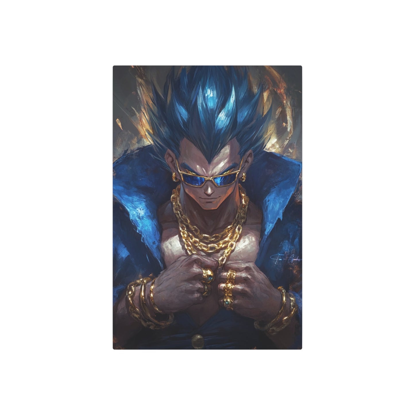 Anime Art - G Vegeta 🇺🇸 US Shipping - Anime Art on Metal Poster