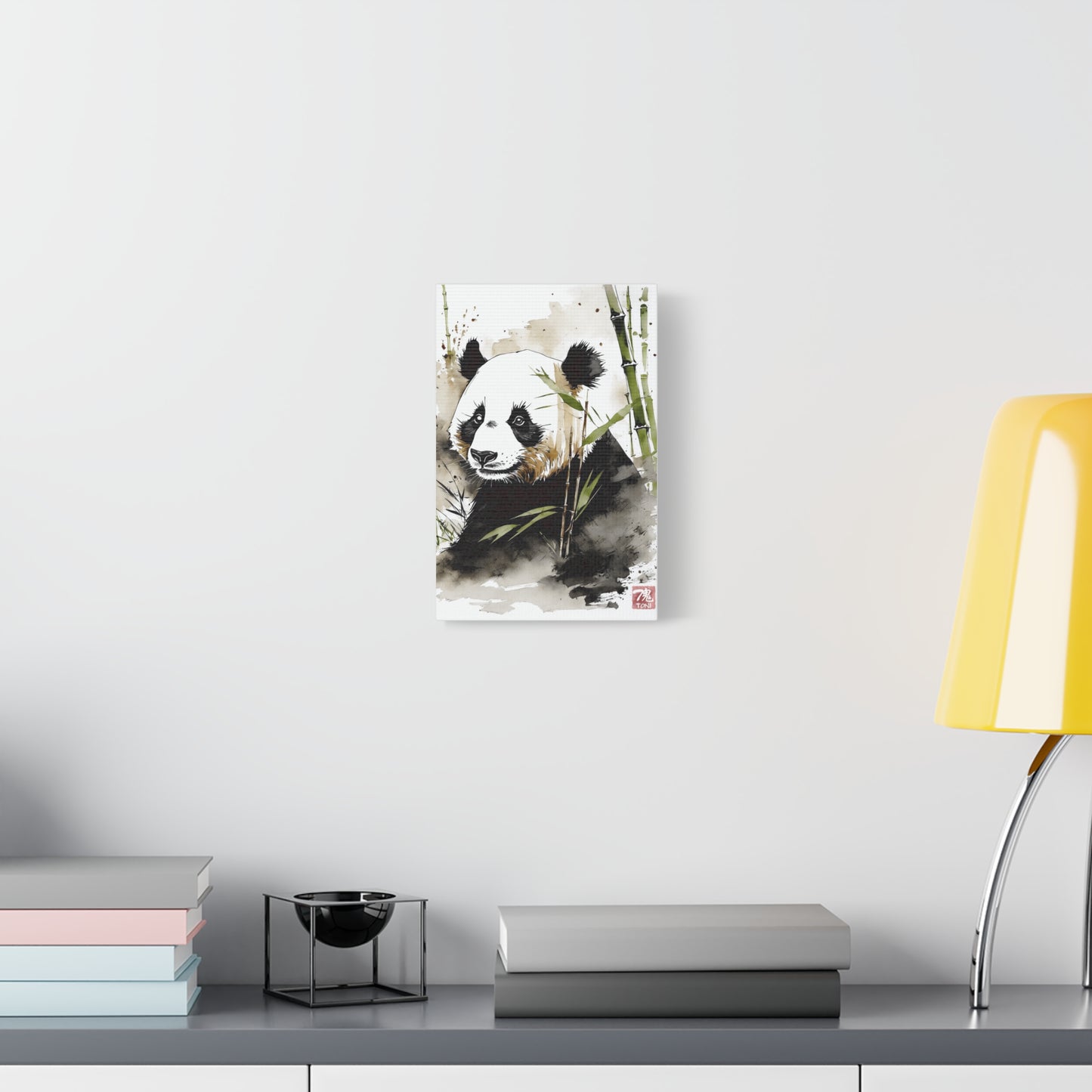 Sumi-e Art - Panda • Traditional Japanese Art on high quality Canvas