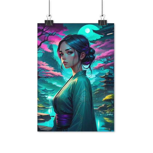 Zen Reflections: Serenity - Anime Art on high quality poster