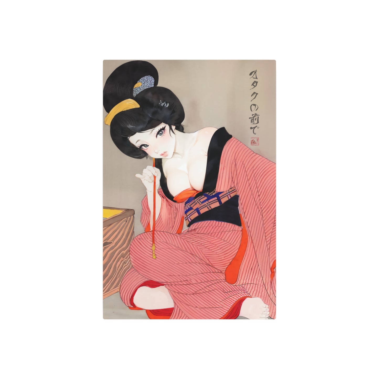 Ukiyo-e Art - Before the otaku 🇺🇸 US Shipping - Traditional Japanese Art on Metal Poster