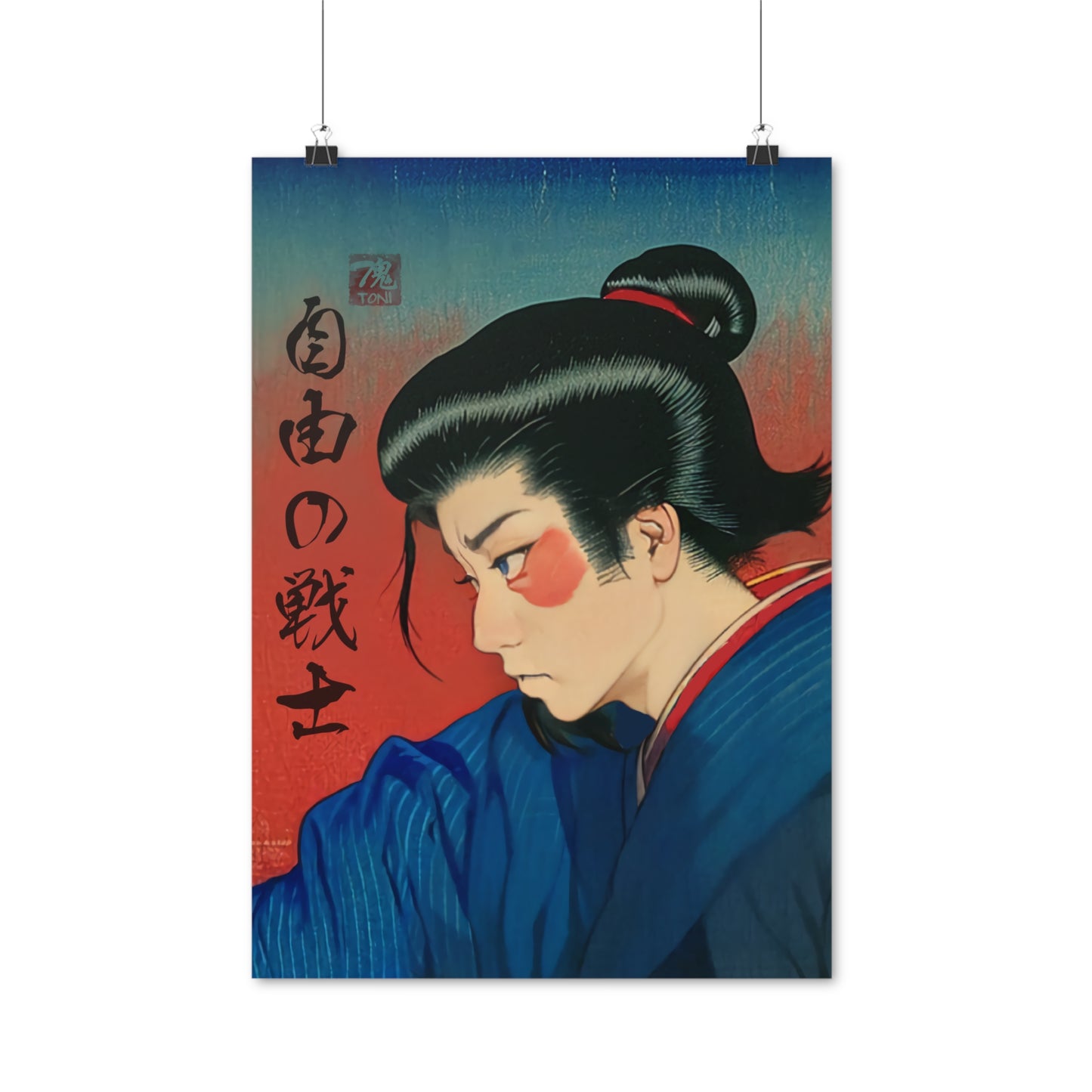 Ukiyo-e Art - Warrior of Freedom • Traditional Japanese Art on high quality poster