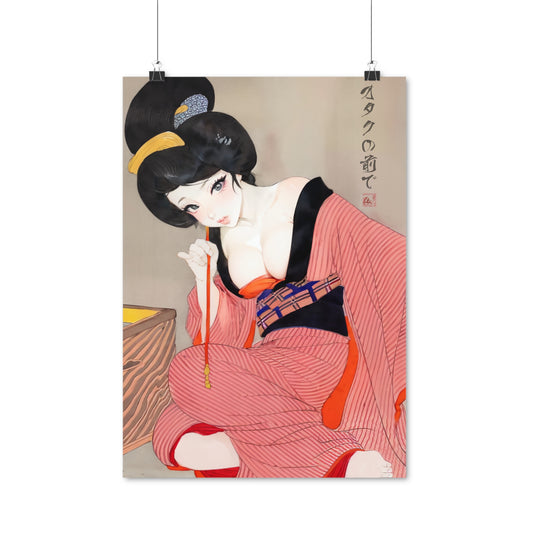 Ukiyo-e Art - Before the otaku - Ōhira Kasen • Traditional Japanese Art on high quality poster