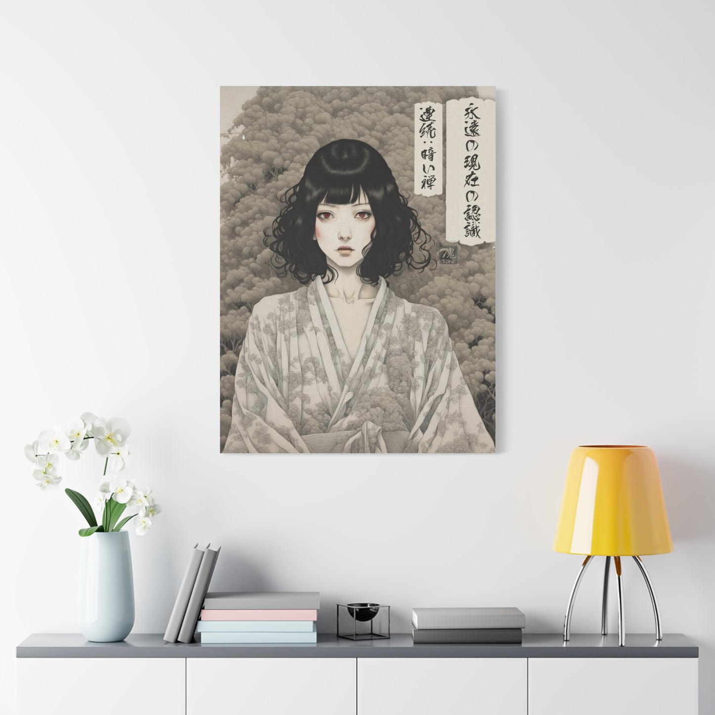 Ukiyo-e Art  - Loss of good friends • Traditional Japanese Art on high quality Canvas