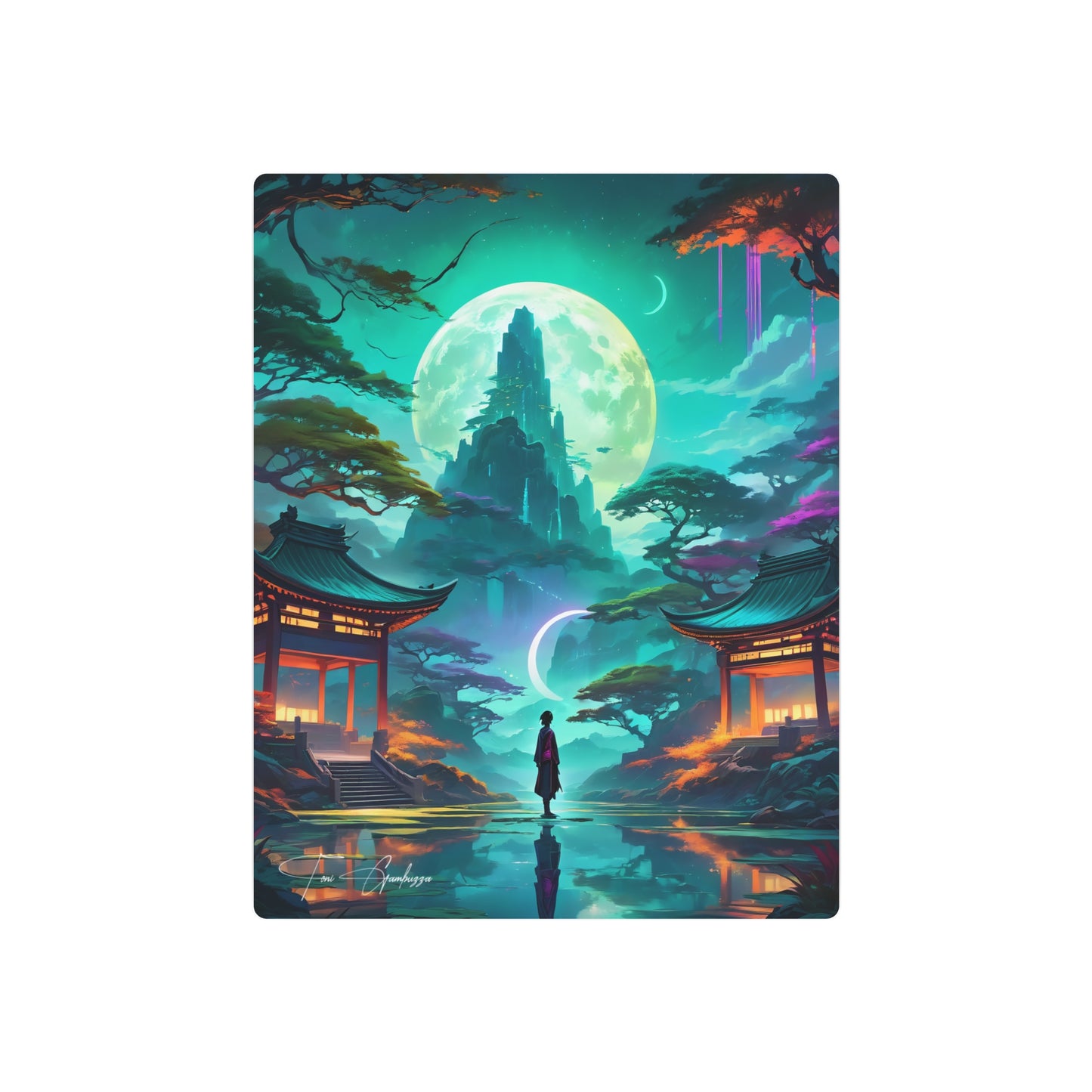 Zen Reflections: Balance 🇺🇸 US Shipping- Anime Art on Metal Poster