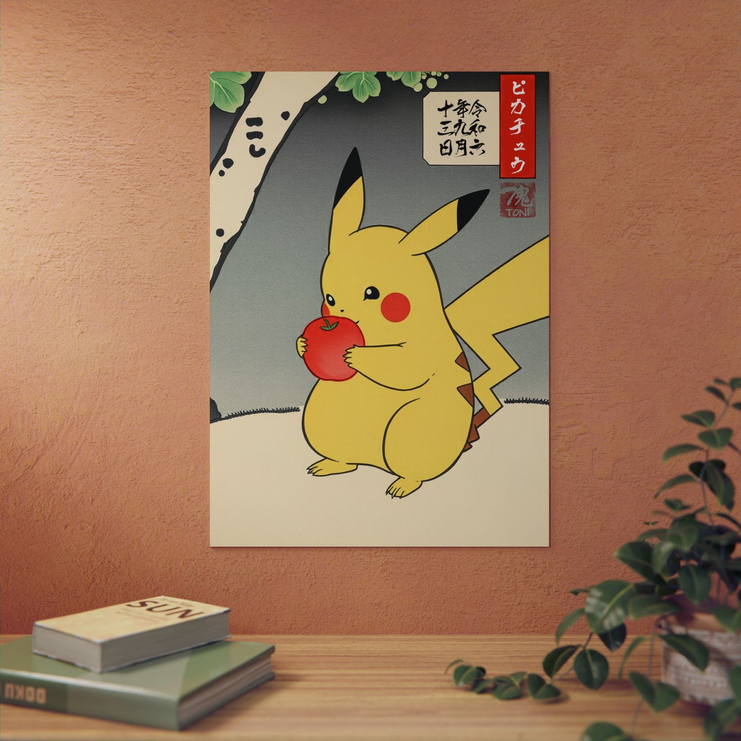 Ukiyo-e Art - Pikachū 🇩🇪 GER Shipping - Traditional Japanese Art on Metal Poster