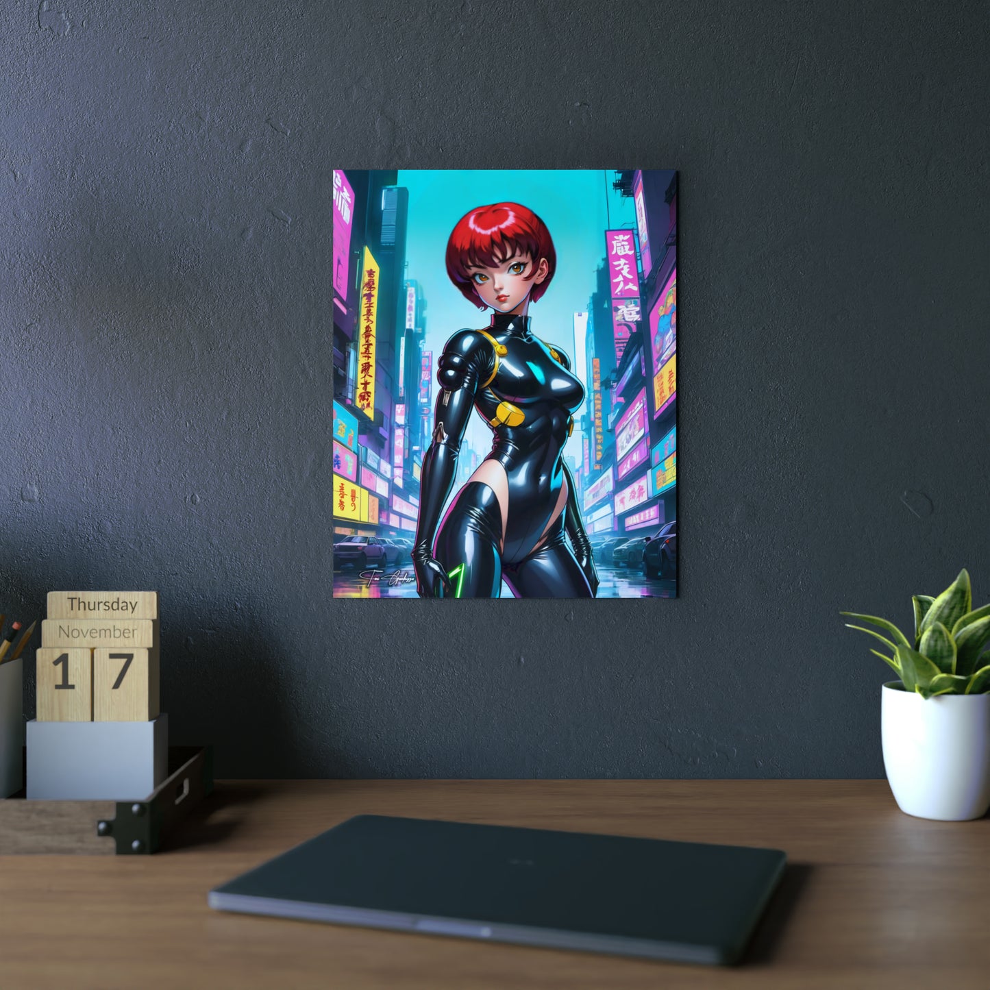 Cyberpunk Ranma Chan 🇩🇪 GER Shipping - Anime Art on Metal Poster