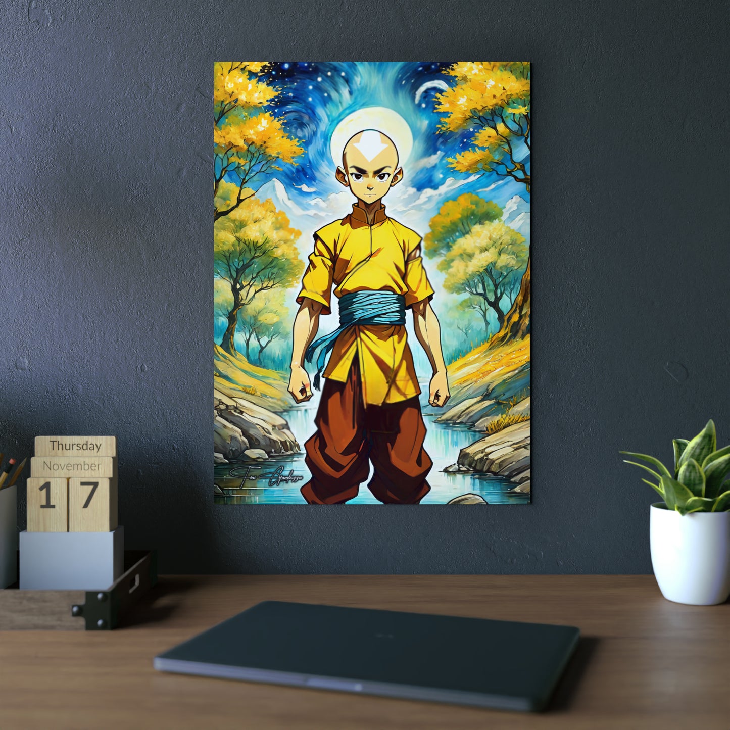 Avatar Aang 🇩🇪 GER Shipping - Anime Art on Metal Poster