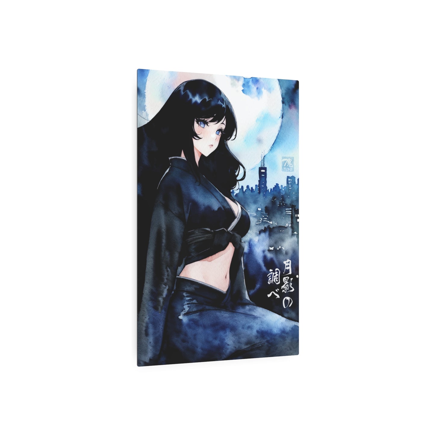 Melody of the Moonlight 🇺🇸 US Shipping - Watercolor Anime Art on Metal Poster