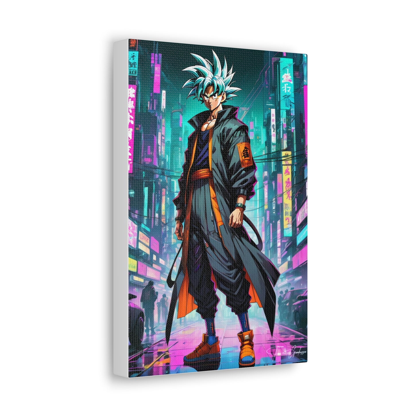 Cyberpunk Ultra Instinct Son Goku - Anime Art on high quality Canvas