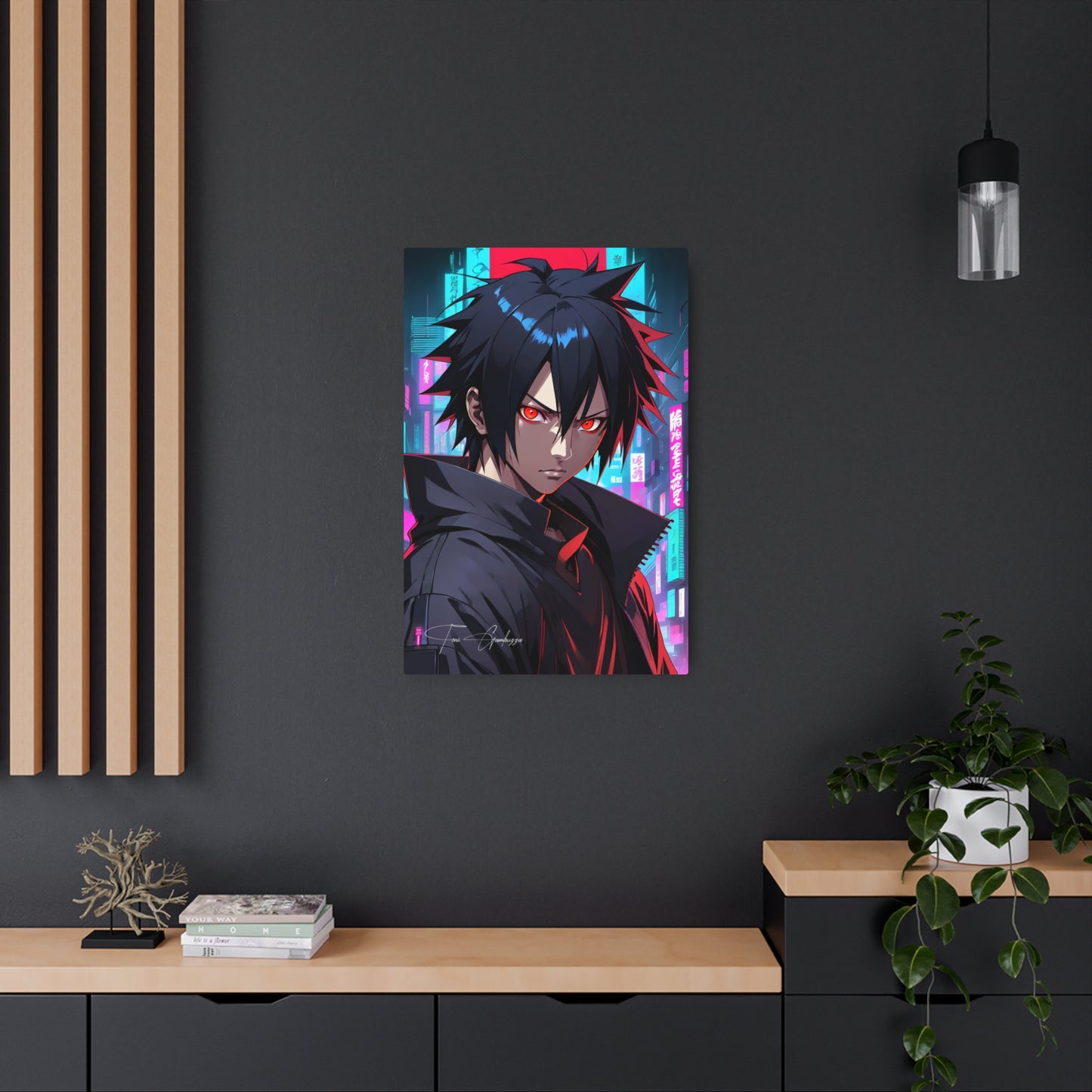 Cyberpunk Sasuke 🇺🇸 US Shipping - Anime Art on Metal Poster