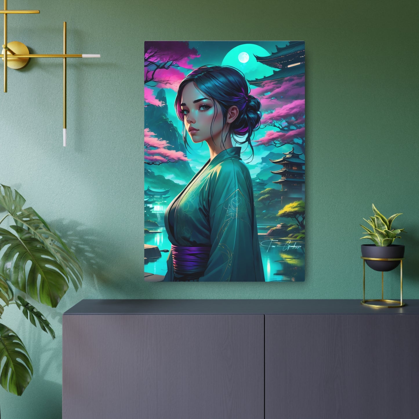 Zen Reflections: Serenity 🇺🇸 US Shipping- Anime Art on Metal Poster